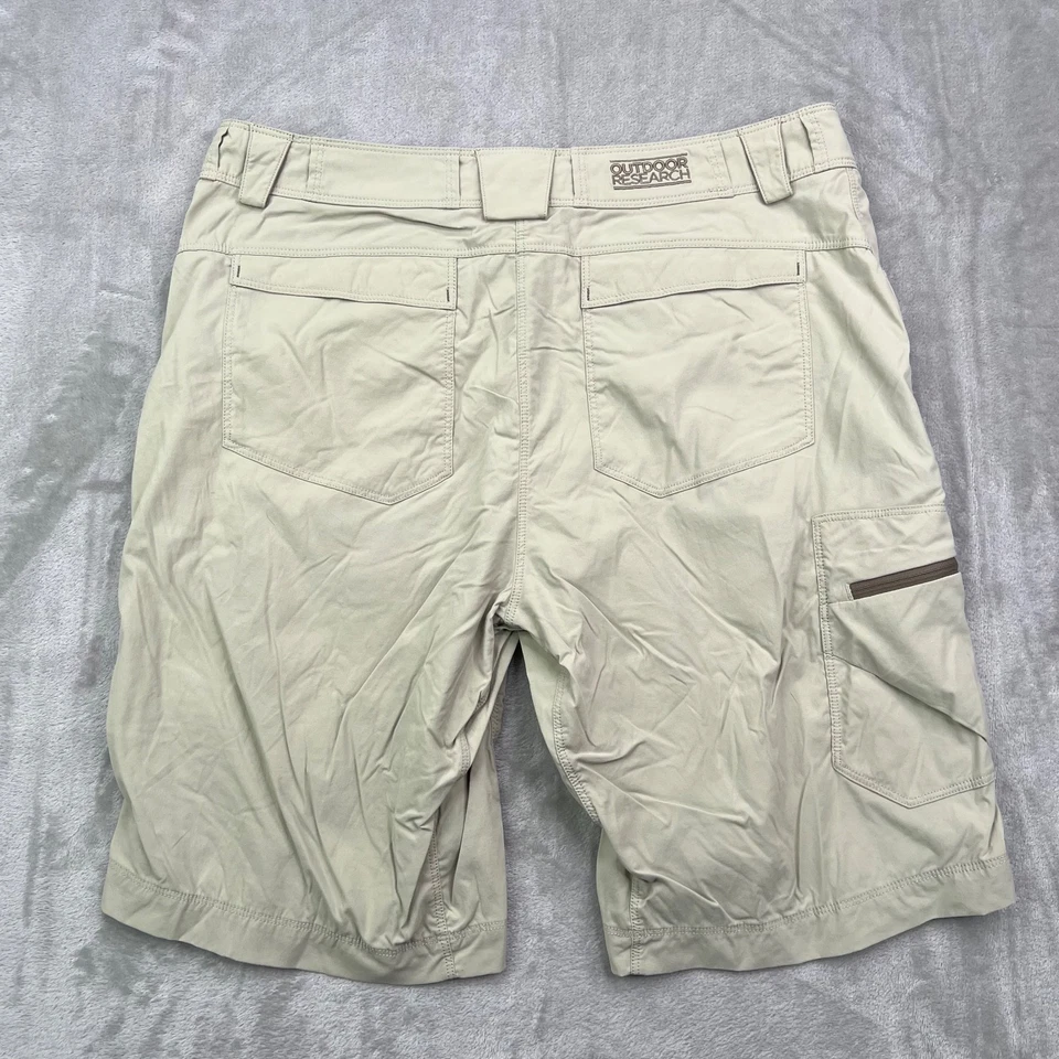 Pantalones Cortos Outdoor Research Equinox Para Hombres 32 Kahki Cargo Gorpcore Exterior 11” Entrepierna Foto 2 de 4