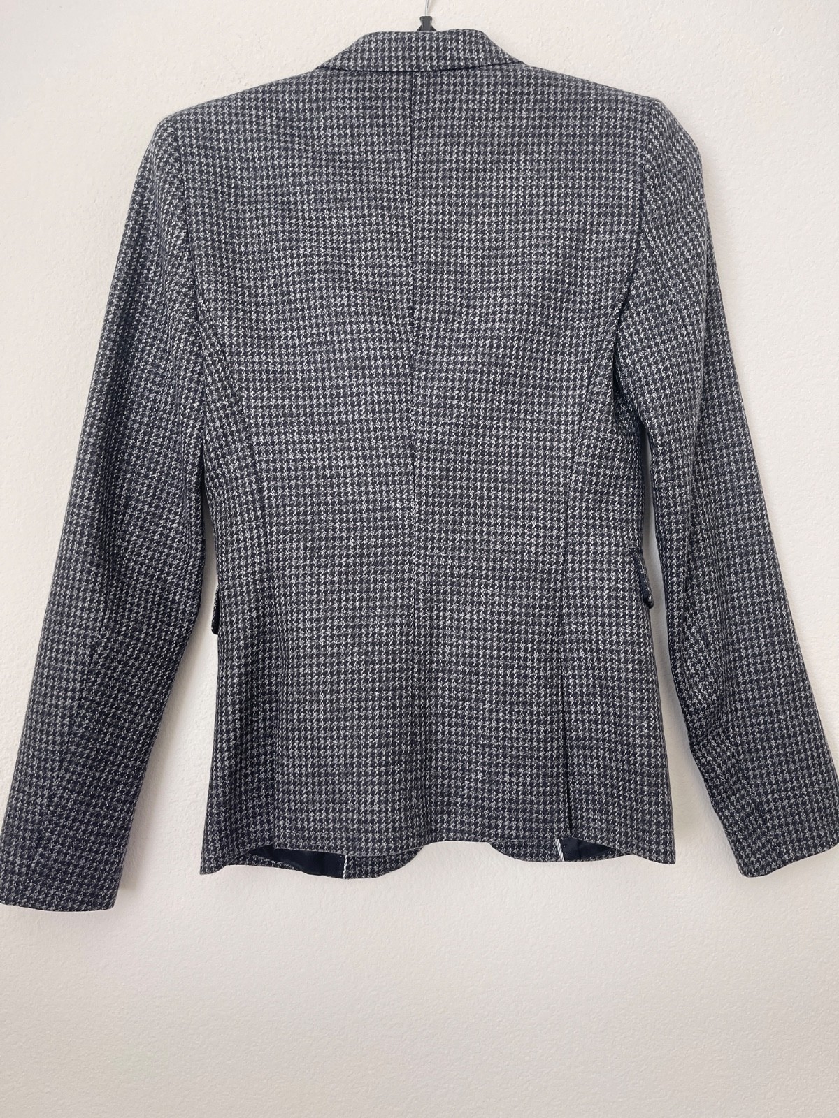 Massimo Dutti Gray Houndstooth Wool Tailored Blaz… - image 2