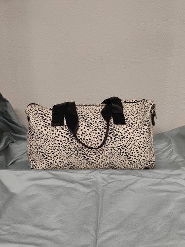 Leopard Print Weekender Bag Carry On Tote Zipper Weekend Overnight Mali & Lili