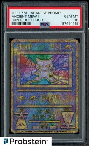 1999 Pokemon Japanese Promo Ancient Mew I Nintedo Error PSA 10 GEM MINT