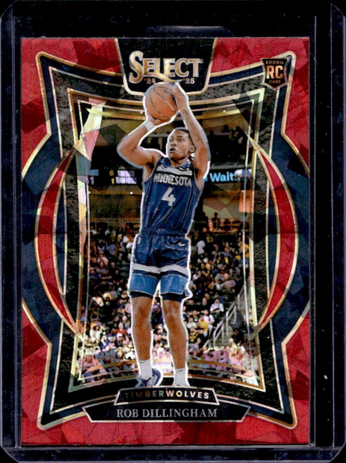 2024-25 Select Rob Dillingham Concourse RC Red Cracked Ice Prizm #84