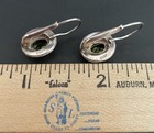 Lovely Pair of  Vintage Chinese Export ENAMEL  AND PERIDOT Silver Earrings — photo 3