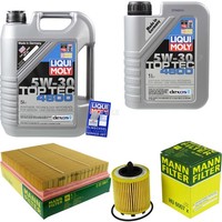 Inspektionspaket 6L Liqui Moly Top Tec 4600 5W-30 FüR Opel Vectra C Signum 2.2