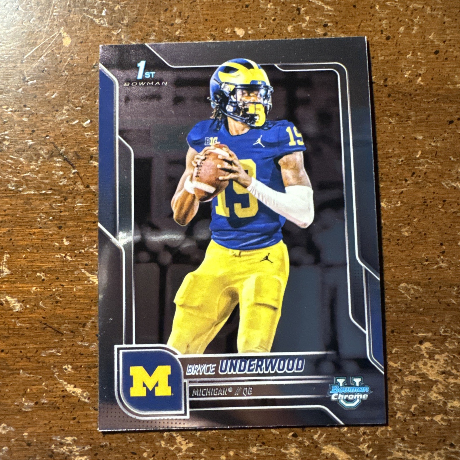 2025 Bowman University Chrome #196 Bryce Underwood Michigan Wolverines