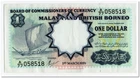 MALAYA & BRITISH BORNEO,1 DOLLAR,1959,P.8,aXF