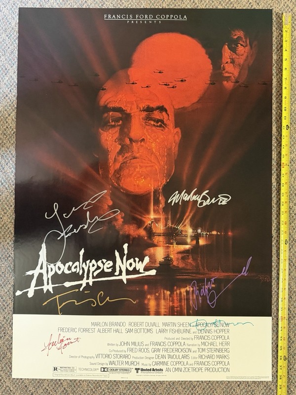 Apocalypse Now Autographed Full Size Movie Poster 8 Signatures