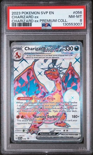 2023 POKEMON SVP PROMO CHARIZARD EX PREMIUM COLLECTION #056 CHARIZARD EX PSA 8