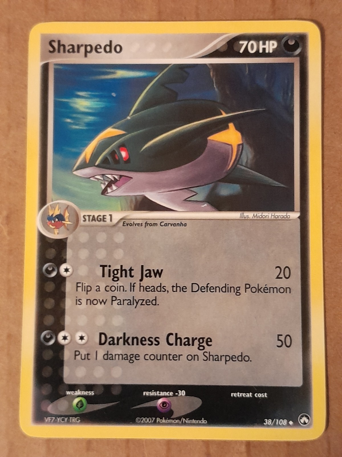 Pokemon Sharpedo 38/108 ex Power Keepers NM See Pictures