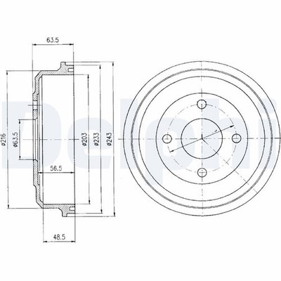 Bremstrommel Hinten für Ford Mondeo I GBP Limo Turnier BNP II BAP BFP 93-00