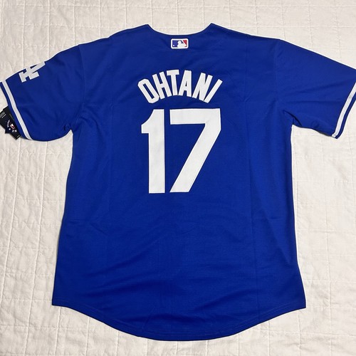 Shohei Ohtani Dodgers Men's Large Blue Jersey Stitched #17