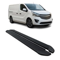 Schweller Trittbretter Schweller FüR Opel Vivaro B 2014-19 L1 Kurzer Alu Schwarz