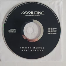 Alpine Mobile Media Solutions Owners Manual CDE-101 To CDE-104 Series CD-Rom