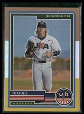 Talan Bell 2023 Panini USA Baseball Stars & Stripes Bronze Silver Gold USA #2