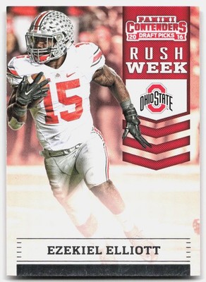 2016 Panini Contenders Draft Picks #1 Ezekiel Elliott Rush Week