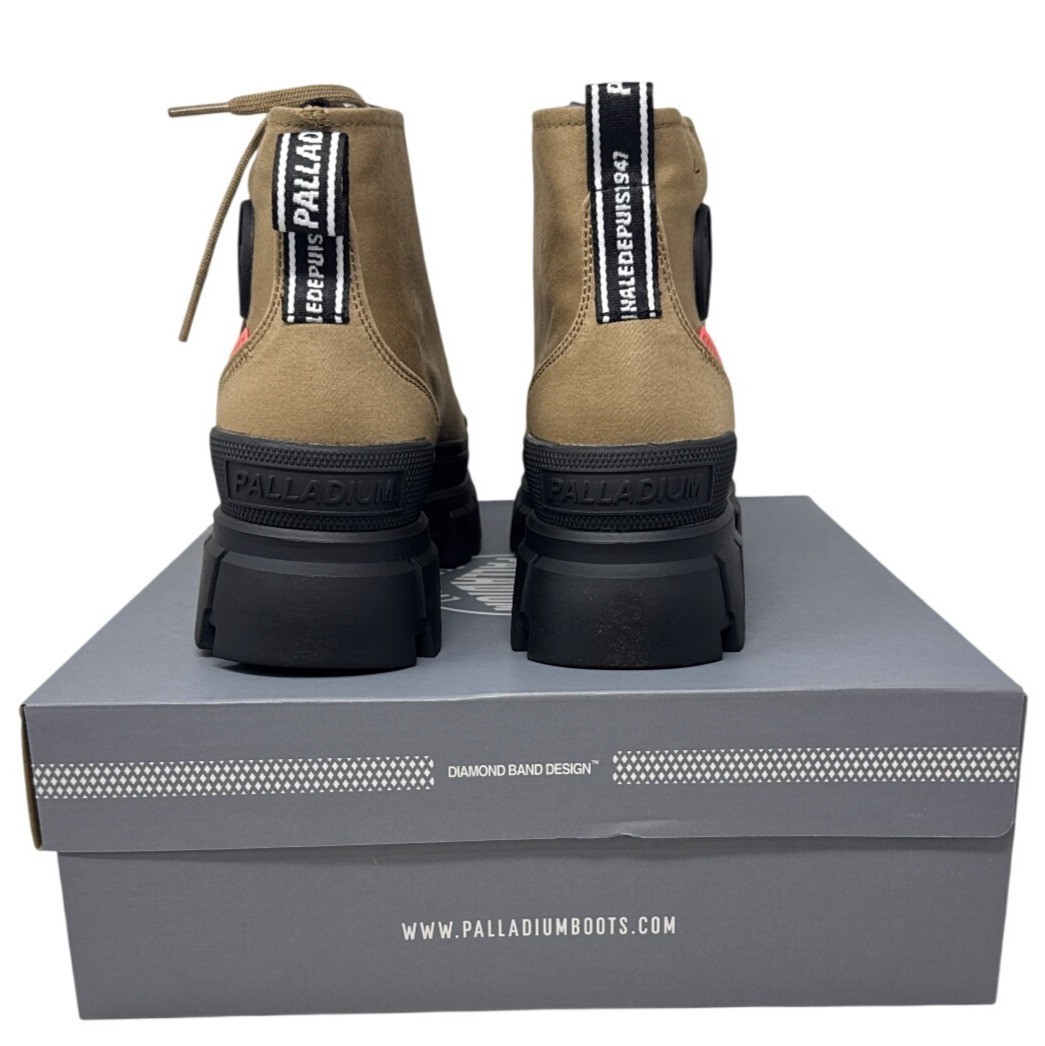 Palladium Revolt Hi TX Tech High-Top Boots Size 10 Women's Olive Rugged Sole image 3