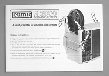 Eumig R 2000 Movie Projector Instruction Manual Reprint