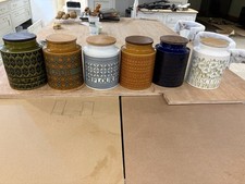 6 X Hornsea Heirloom Large Storage Cannister Jar, 8 Inch