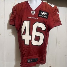 #46 Aaron Brewer  Arizona Cardinals NFL Practice Worn Used Nike Football Jersey