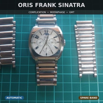 Oris Frank Sinatra Complication 7572 Moonphase Day Date GMT Automatic Swiss