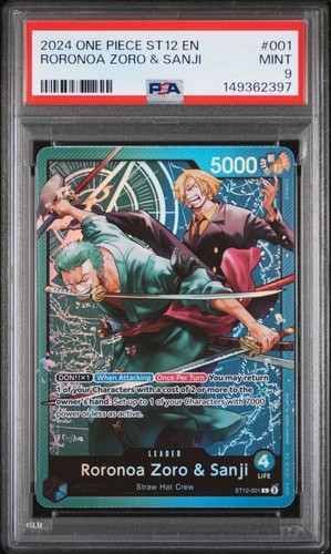 Roronoa Zoro & Sanji graded PSA 9 for sale on eBay