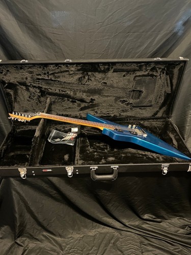 1985 Kramer American Condor Guitar Hockey Stick Headstock in Candy Blue W/Case