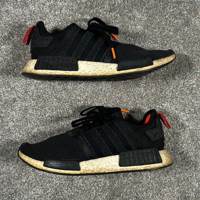 Adidas NMD R1 Core Black Solar Red Mens Shoes B37621 Size 7.5