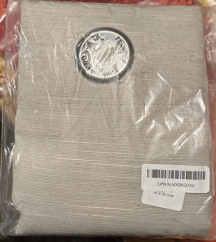Beige Tan Thick Curtains Drapes For Living Room or Bedroom 50x96