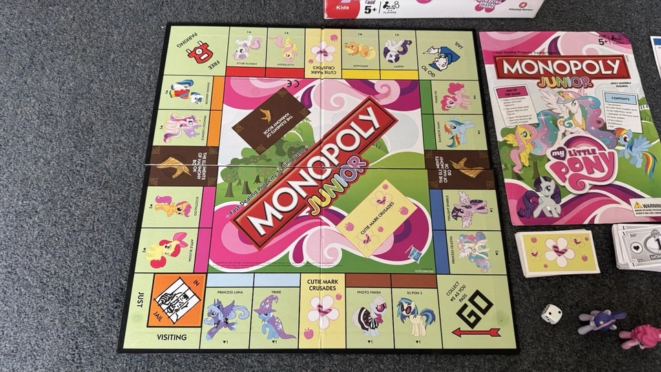 My Little Pony Monopoly Junior. 2014.  Board damaged. Please read description. - Image 2 of 4