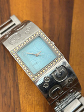 Guess Watch Women Silver Tone Pave Crystal W75017L1 Quartz 27mm New Battery