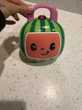 Cocomelon Lunch Box Complete With Trays Fork Spoon Egg Bread Popsicle Apple