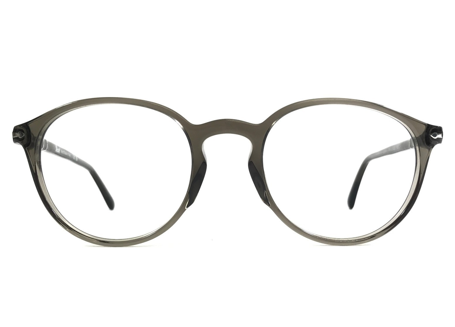Persol Eyeglasses Frames 3218-V 1103 Transparent Gray Round Full Rim 51-21-145 39990₽