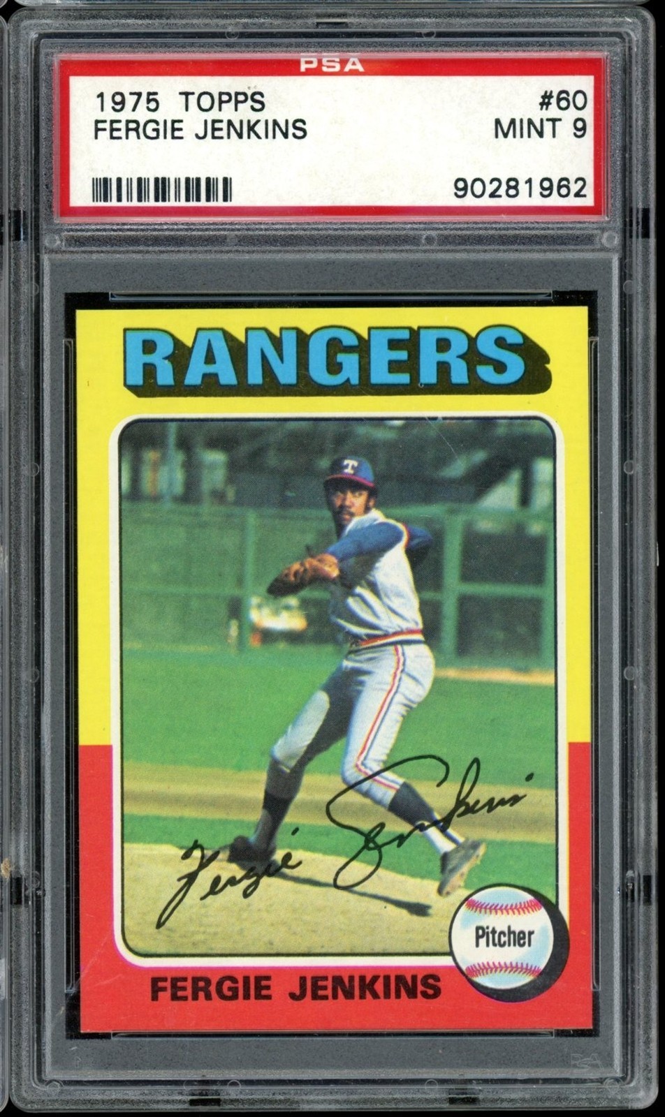 1975 Topps Baseball #60 Fergie Jenkins PSA 9