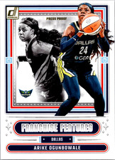 Arike Ogunbowale Press Proof Franchise Features (2025 Panini Donruss WNBA #1 RC)