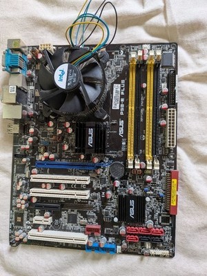 ASUS P5B-E PLUS Mainboard mit Intel CPU Lüftersockel LGA775 ungetestet