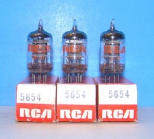 5654 NOS RCA radio audio amplifier vacuum tubes 3 valves tested 6AK5W 6AK5