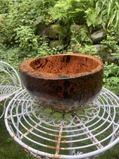 Beautiful Large Handmade Mango Wood Bowl Signed CR