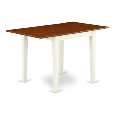East West Furniture Norden Rectangular Wood Dining Table in Cream/Cherry