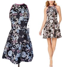 NEW LAUNDRY Floral Jacquard Fit & Flare Party Dress Size 12