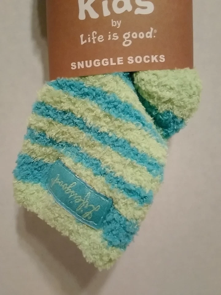 Life is Good Girl Calcetines Acurrucados Rayas Azul Aqua Talla Única 25121 Foto 3 de 4