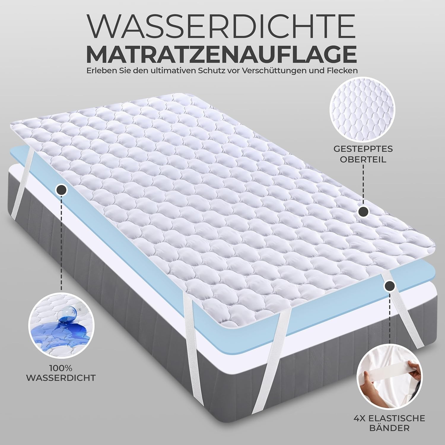 Protège-matelas matelassé imperméable idéal pour lit enfant et bébé - 4