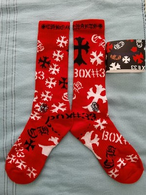 Chrome Hearts logo Mattyboy Red Socks Unisex | eBay