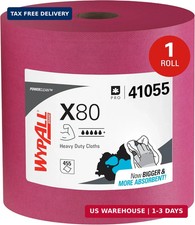 WypAll PowerClean X80 Cloths Heavy Duty Wipes (41055), Jumbo, Extended Use Towel