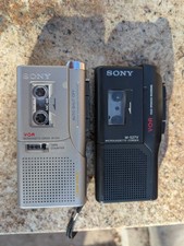 SONY M-527 M-30v MICROCASSETTE CORDER VOICE OPERATED RECORDING Black DC3V