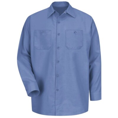 Red Kap SP14 Mens Industrial Long Sleeve Work Shirt