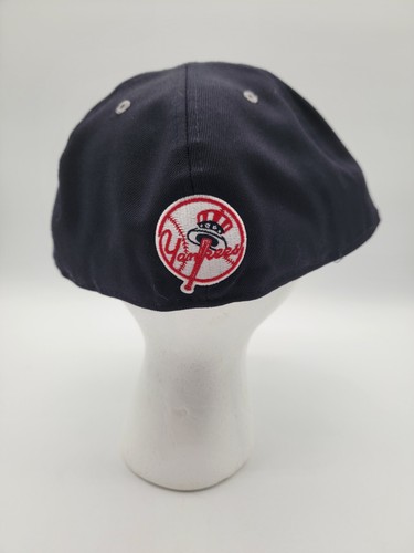 New Era New York Yankees Big Script Navy Fitted Hat 7 3/4 NY Yanks Cap Bronx - Picture 3 of 19