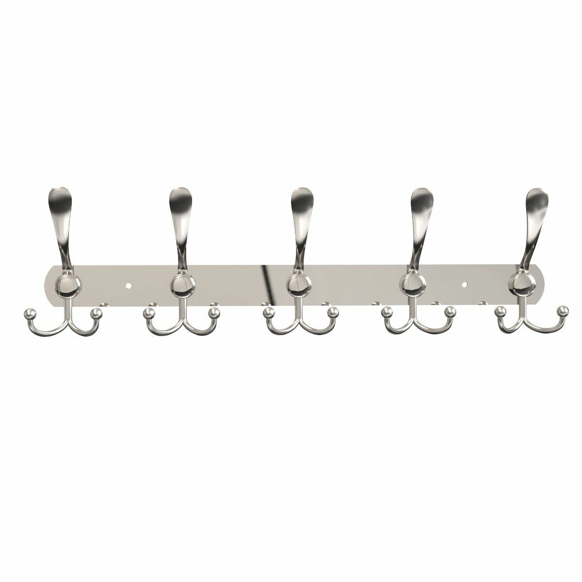 15 Hooks Stainless Steel Coat Robe Hat Clothes Wall Mount Hanger Towel Rack US