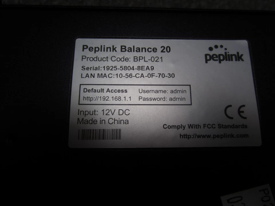 Peplink Balance 20 Dual-WAN 4 port GE LAN Switch 4G LTE/3G Modem 150Mbps BPL-021 - Image 4 of 4