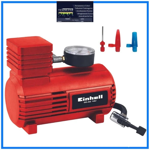 Compressore ad aria portatile mini 12v volt einhell per gomme pneumatici auto d'