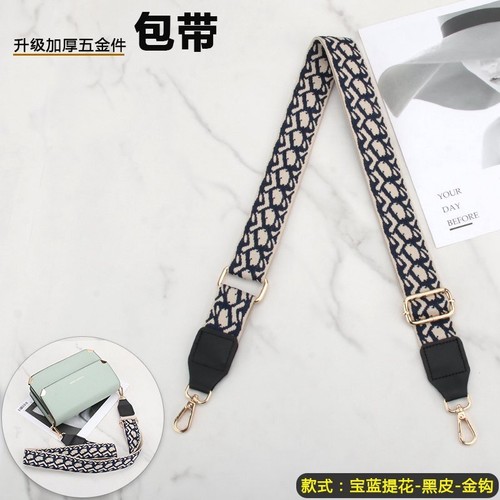 Women's Belt Bag Widen Strap Striped Bag Retro Strap Shoulder Embroidered - Picture 7 of 20