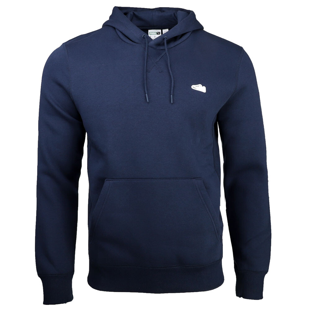 Замшевый пуловер Puma с капюшоном Мужская повседневная верхняя одежда синего цвета 62598314